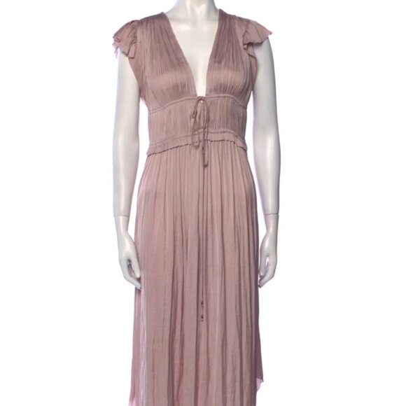 NWOT ULLA JOHNSON Kaiya Midi Dress in Lavender XS $495 - Picture 7 of 9